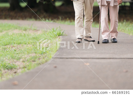 高級夫妻散步 66169191