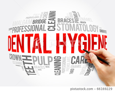 Dental hygiene word cloud collage 66169229