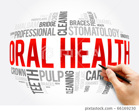 Oral health word cloud collage, dental concept 66169230