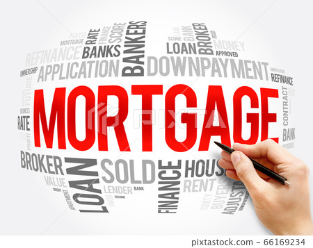 Mortgage word cloud collage, business concept 66169234