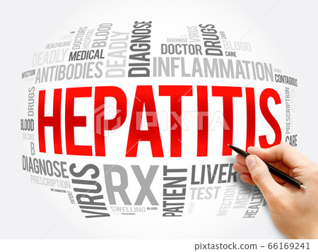 Hepatitis word cloud collage, health concept 66169241