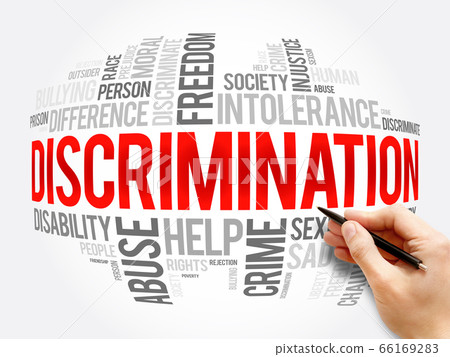Discrimination word cloud collage, social concept 66169283