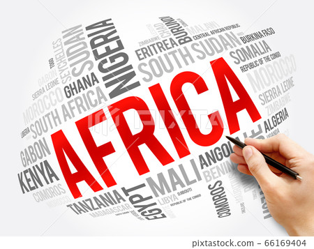 List of African countries word cloud collage 66169404