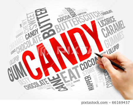 Candy word cloud collage, food concept Candy word cloud collage, food concept 66169437
