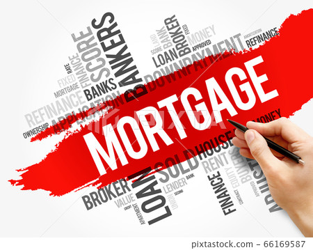 MORTGAGE word cloud collage, business concept MORTGAGE word cloud collage, business concept 66169587