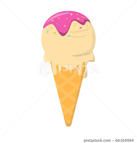 Ice cream vector isolated. Sweet cold dessert Ice cream vector isolated. Sweet cold dessert 66169994