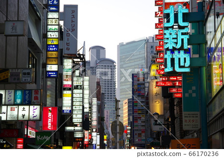 Kitashinchi at Dusk / Neon Town (Kita Ward, Osaka City) 66170236