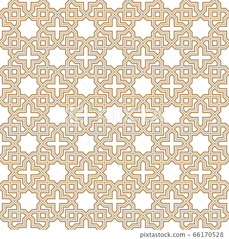 Seamless arabic geometric ornament in brown 66170528