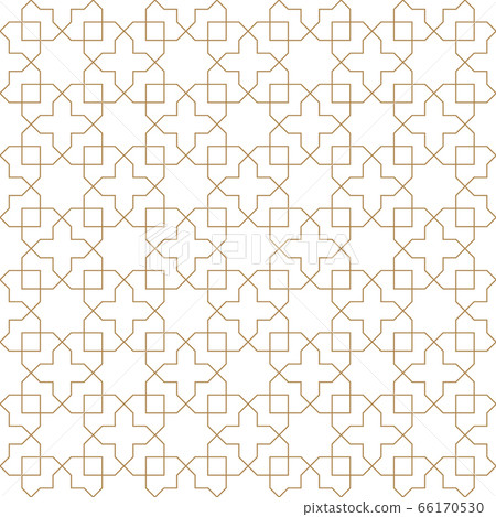 Seamless arabic geometric ornament in brown 66170530
