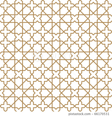 Seamless arabic geometric ornament in brown 66170531