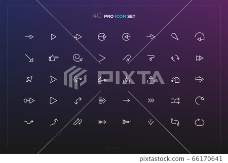 Set arrow icons vector illustration of web design - Stock Illustration ...