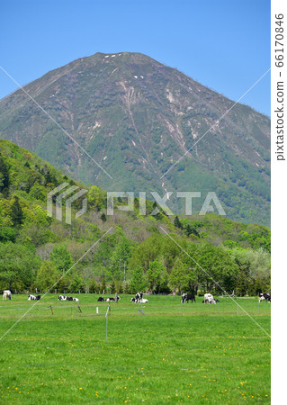 Take a picture of the scenery of "Branch Takara" and Mt. Shiribetsu in Kimobetsu-cho, Hokkaido Take a picture of the scenery of "Branch Takara" and Mt. Shiribetsu in Kimobetsu-cho, Hokkaido 66170846