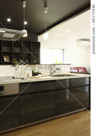 時尚的廚房房間形象 66171446