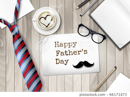 Happy Holiday Fathers Day Background. Colorful Tie Happy Holiday Fathers Day Background. Colorful Tie 66171873