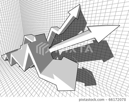 three fast rising arrows in abstract business diagram three fast rising arrows in abstract business diagram 66172078