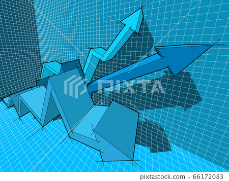 three fast rising arrows in abstract business... - Stock Illustration ...