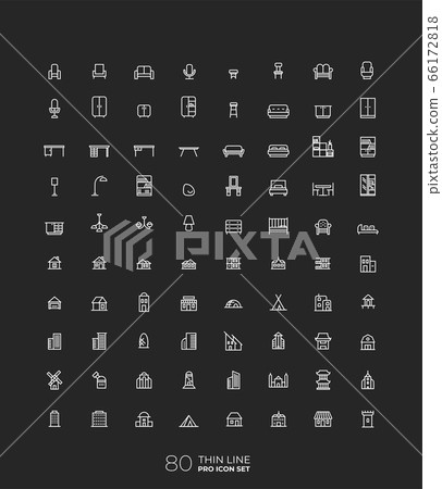 Line art simple icon set for web and applications Line art simple icon set for web and applications 66172818