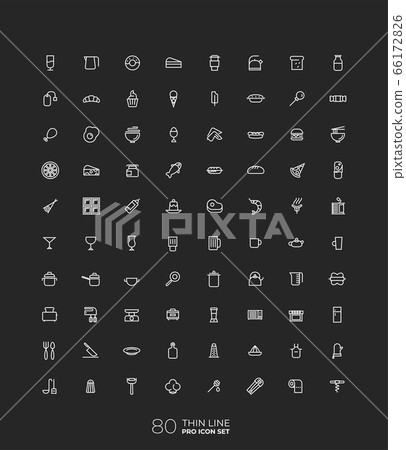 Line art simple icon set for web and applications 66172826