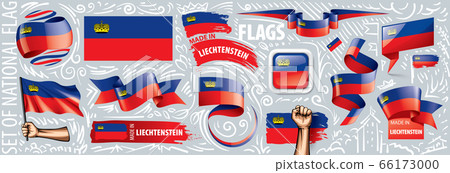 Vector set of the national flag of Liechtenstein in various creative designs Vector set of the national flag of Liechtenstein in various creative designs 66173000