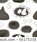 Nest set and hatching chicken pattern. 66175238