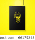Hand drawn angry skull of Santa Claus 66175248
