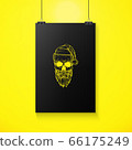 Hand drawn angry skull of Santa Claus 66175249