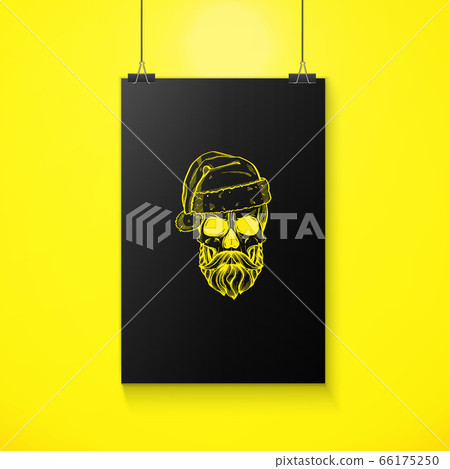 Hand drawn angry skull of Santa Claus Hand drawn angry skull of Santa Claus 66175250