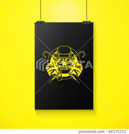 Hand drawn sketch of british skull with hairstyle Hand drawn sketch of british skull with hairstyle 66175252