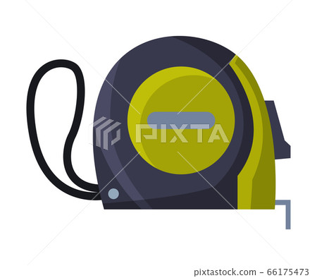 Roulette Measure, Construction Tool Flat Style Vector Illustration on White Background Roulette Measure, Construction Tool Flat Style Vector Illustration on White Background 66175473