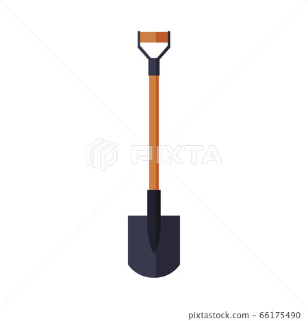 Shovel Tool, Firefighting Equipment Flat Style Vector Illustration on White Background 66175490