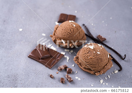 Chocolate ice cream ball Chocolate ice cream ball 66175812