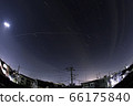 Light traces of the International Space Station in the night sky of Tokyo 66175840