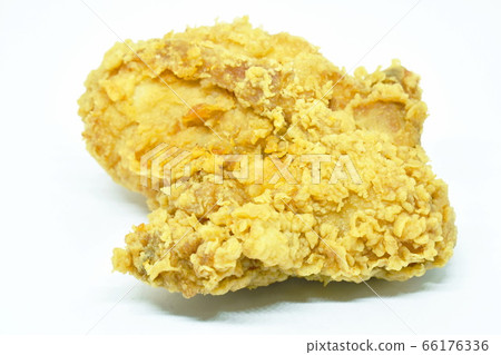 crispy fried chicken breast on white background crispy fried chicken breast on white background 66176336