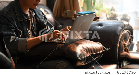 Photo of attractive man in denim shirt Photo of attractive man in denim shirt 66176750