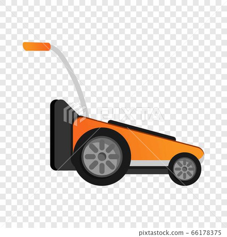 Modern grass cut machine icon, cartoon style 66178375