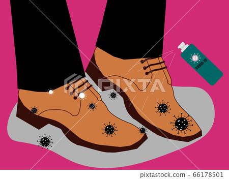 Alcohol spray bottle. Cleaning shoes from 66178501