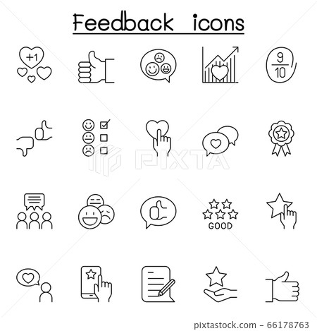 Set of Customer Feedback line icons. contains such 66178763
