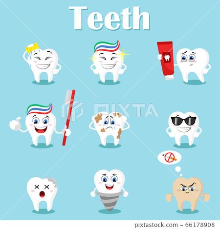 Cartoon teeth. Vector Cartoon teeth. Vector 66178908