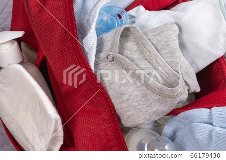 Close up of diaper bag for baby. 66179430