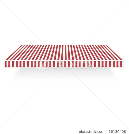 Red white overhang icon, realistic style 66180408