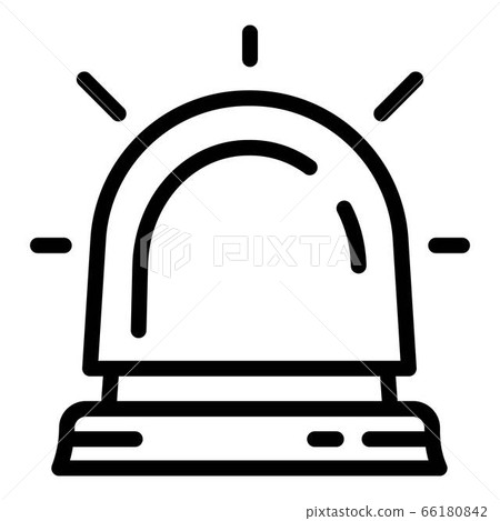 Police flasher icon, outline style Police flasher icon, outline style 66180842