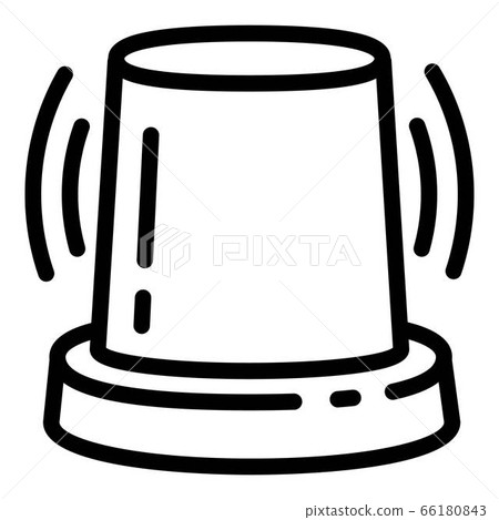 Alarm flasher icon, outline style Alarm flasher icon, outline style 66180843