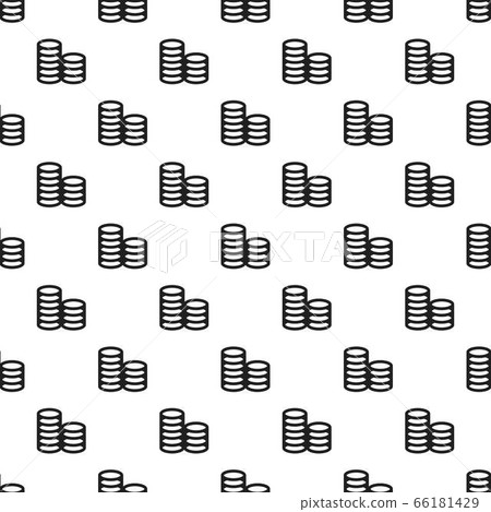 Coin stack pattern seamless vector Coin stack pattern seamless vector 66181429
