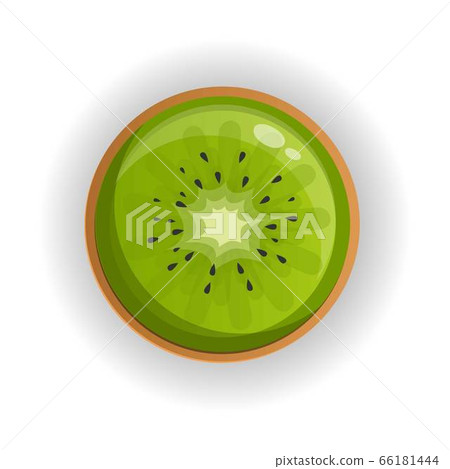 Top view kiwi icon, cartoon style 66181444