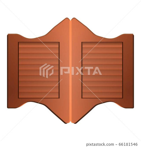 Saloon doors icon, cartoon style 66181546