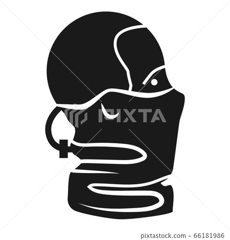 Ski balaclava icon, simple style 66181986