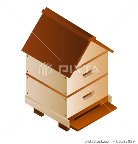Bee house icon, isometric style Bee house icon, isometric style 66182089
