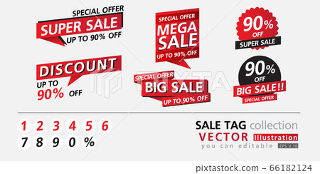 Sale tag banner collection vector Sale tag banner collection vector 66182124