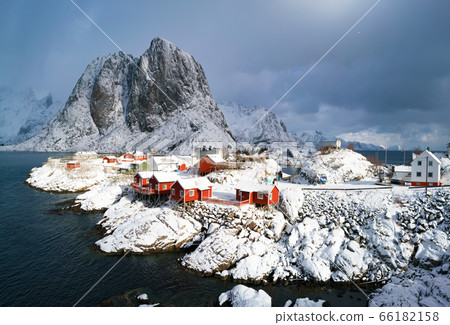 Reine, Norway. Beautiful village Reine and Reine, Norway. Beautiful village Reine and 66182158