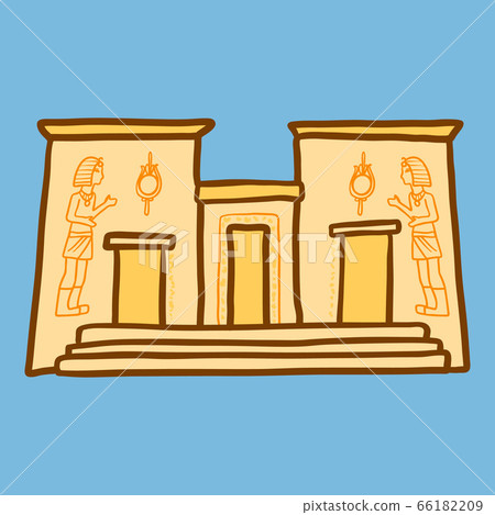 Egypt temple icon, hand drawn style Egypt temple icon, hand drawn style 66182209